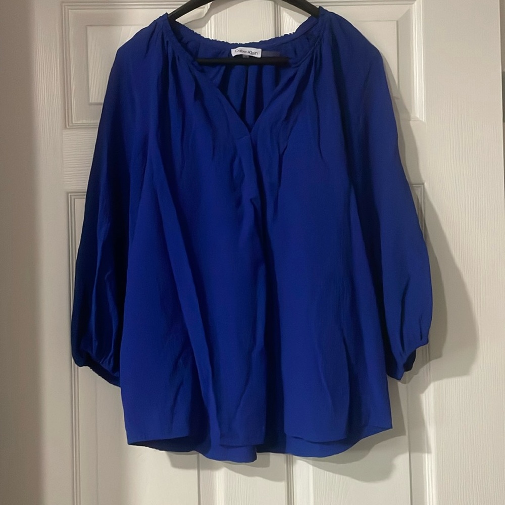 Calvin Klein blue blouse
